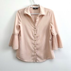 Karl Lagerfeld Button Up Long Sleeves Blouse with Pearl Buttons XS